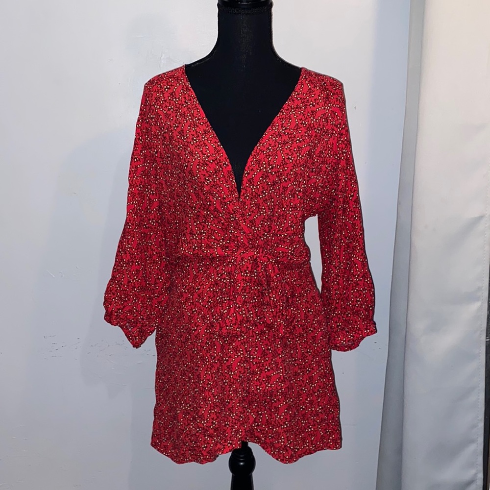 Free people floral mini dress size M